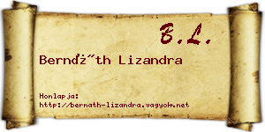 Bernáth Lizandra névjegykártya
